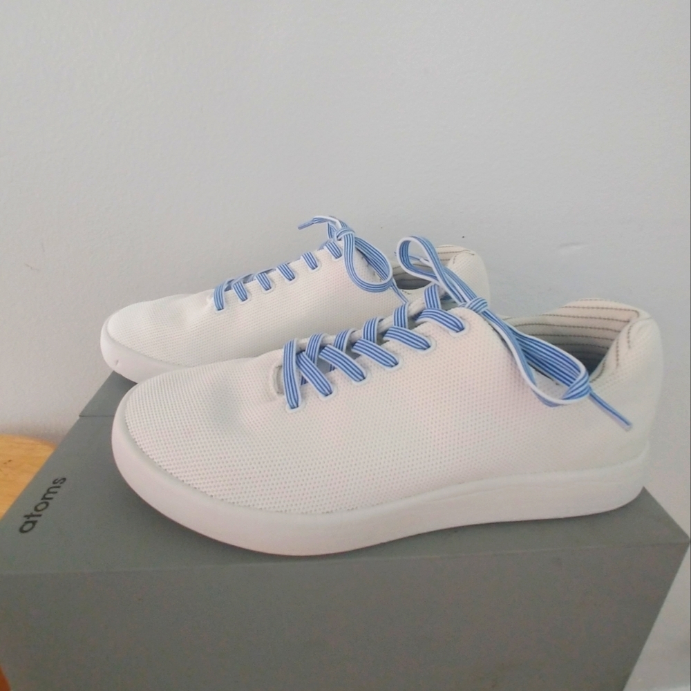 Atoms x Tan France white shoes